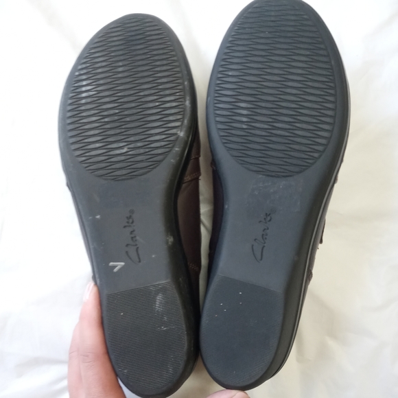 Clarks Collection Soft Cushion Brown Leather Comfy - Picture 7 of 11
